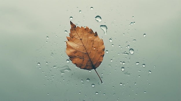 Leaf on a dark background