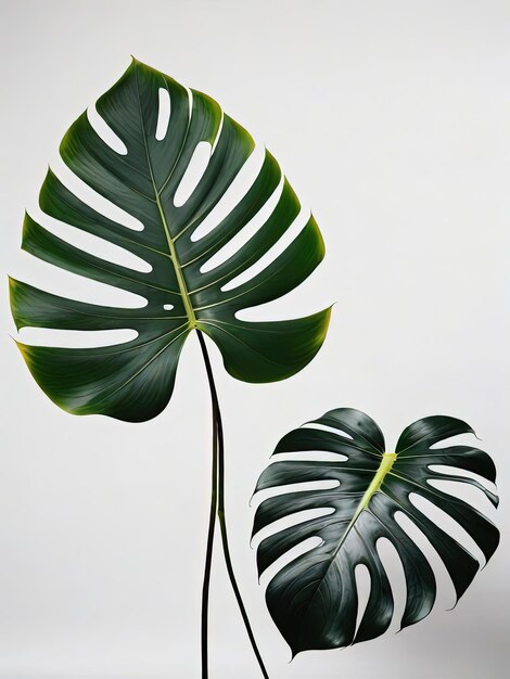 Photo leaf and flower elegance an artistic minimalist design