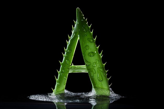 Leaf of green fresh aloe vera with dripping clear gel on a white background