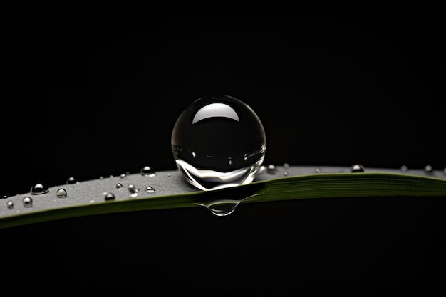 Leaf green nature dew closeup raindrop macro rain drop water wet