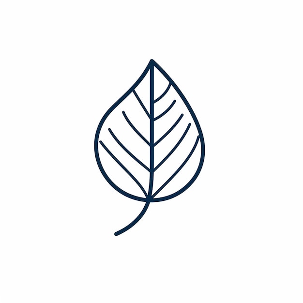 leaf logo line icon vector illustration isolated on white background