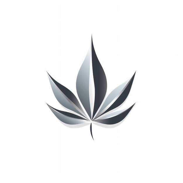 Leaf logo on white Background created with Generative AI