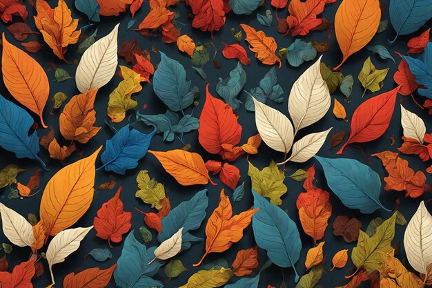 Photo leaf pattern illustration art 1