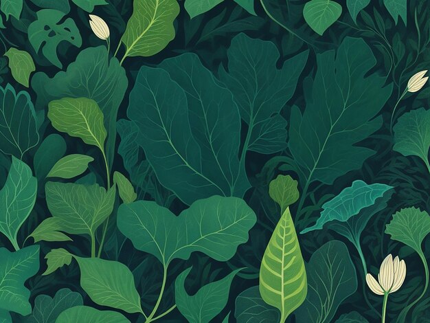 Photo leaf plant pattern illustration