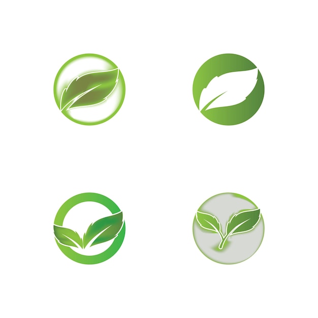 Foto leaf's logo icoon vector illustratie sjabloon ontwerp