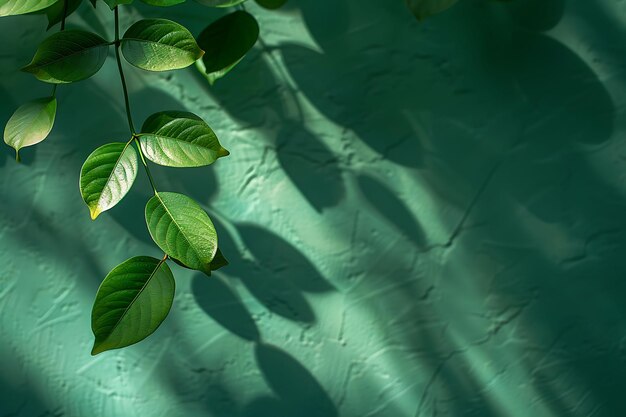 Leaf Shadow as Silhouette Cast on Wall Organic and Asymmetri Creative Photo Of Elegant Background