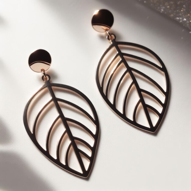 Leaf shaped earrings