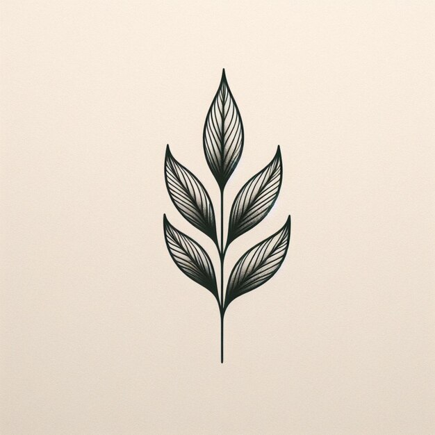 Photo leaf tattoo design