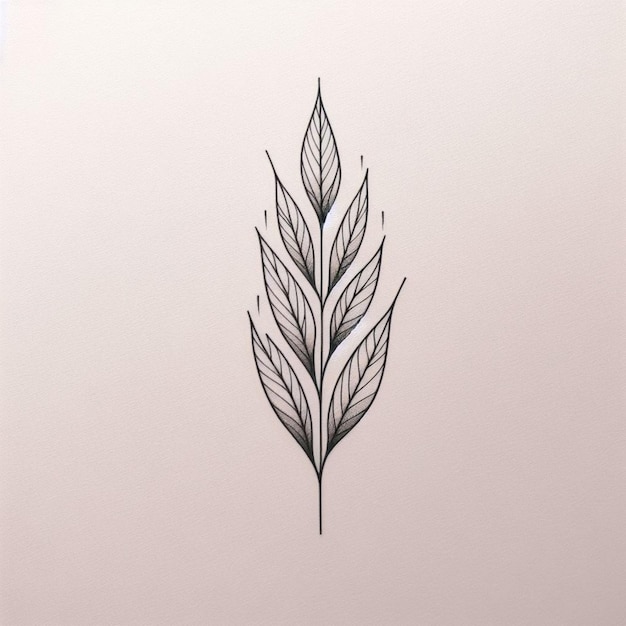 Photo leaf tattoo design