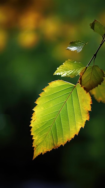 A leaf that has the word " on it "