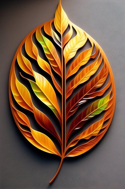 A leaf that is made by person.