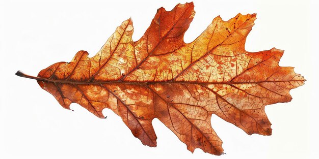 Photo a leaf that is orange and brown