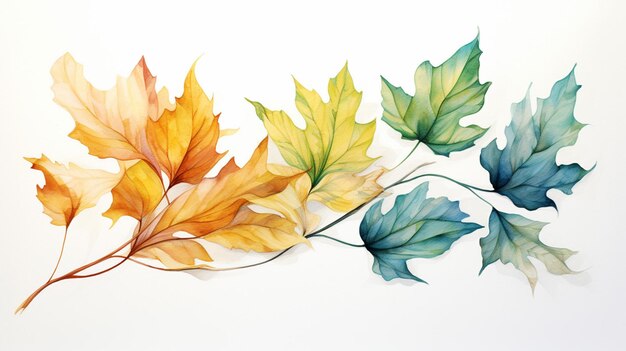 Leaf Watercolor Illustration