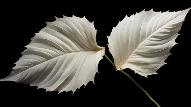꽃무늬로 녹음하기 위한 흰색 잎