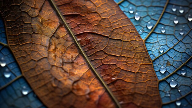 A leaf with a water drop on it