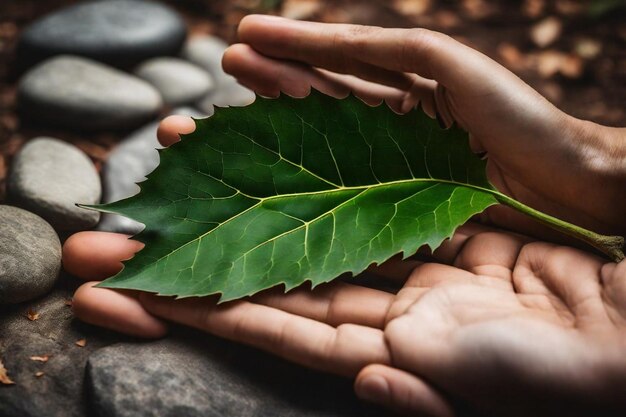 Photo a leaf with the word leaf on it