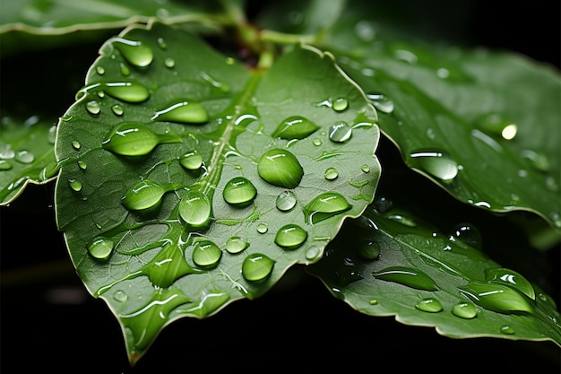 Leafs surface cradles descending droplet