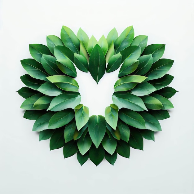 Leafy Delight A Heart of Leaves Generative AI