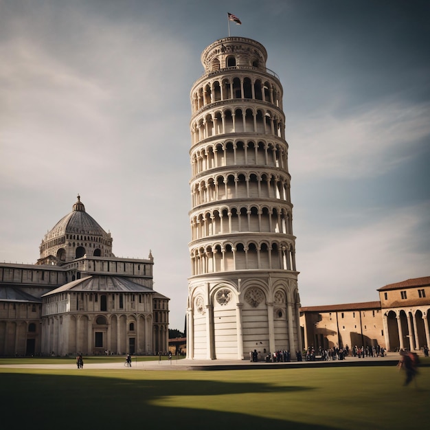이탈리아 피사의 사탑 건물 사진