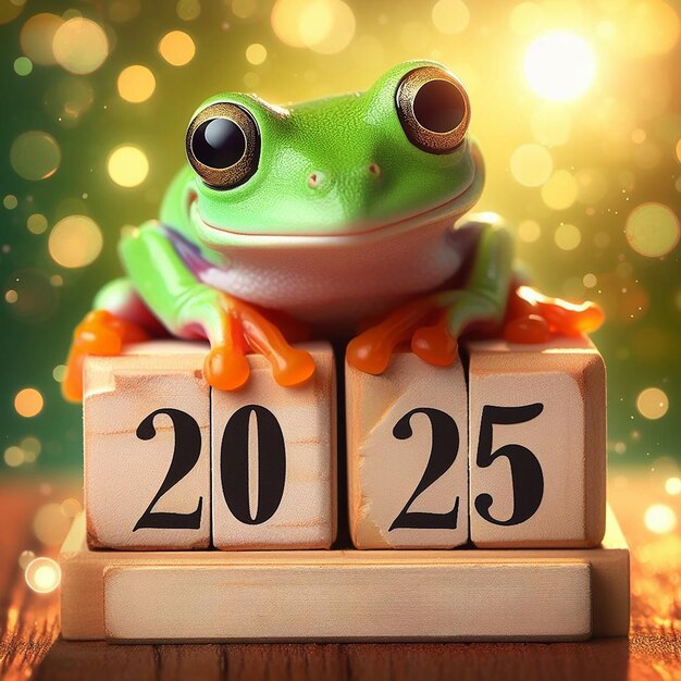 Premium Photo Leap day one extra day Leap year 29 February 2024 greeting card Cute Green Frog