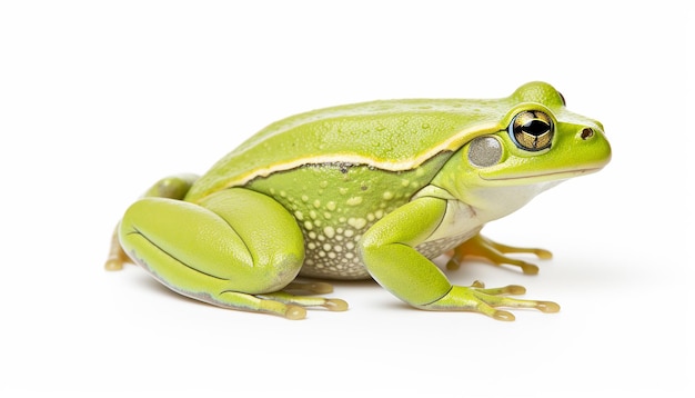 Leap into Whimsy Adorable Frogs Isolated on a White Canvas