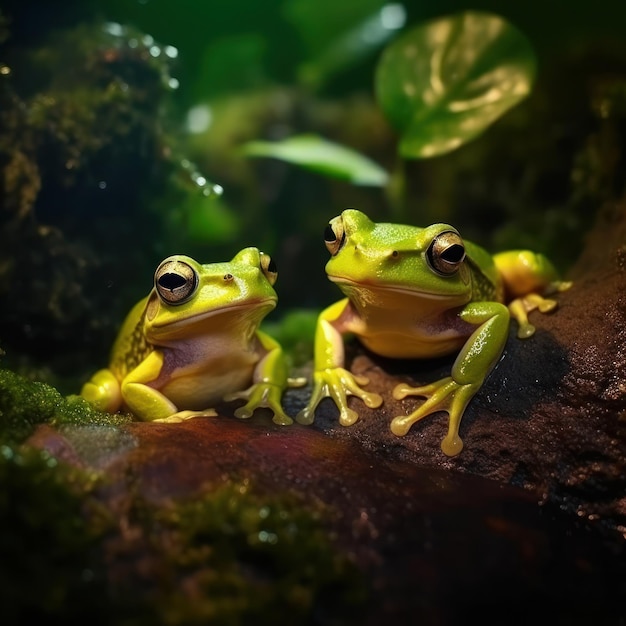 Leaping Life: A frog's enchanting existence in the tranquil heart of the wilderness.