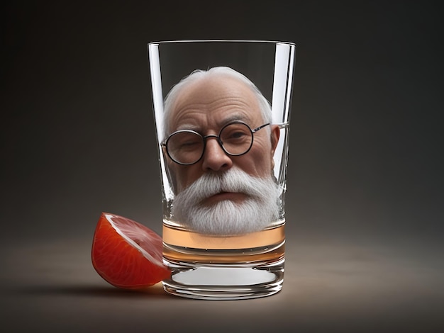 lear Drinking Glass AI gegenereerd