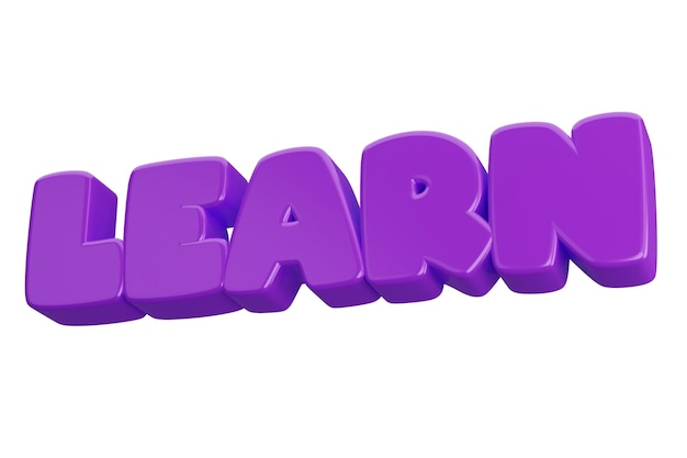 Learn 3d word text