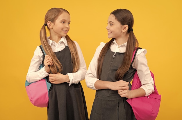 Learn together happy children back to school school uniforms formal education