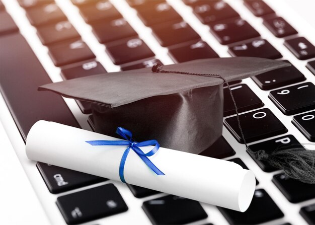 Photo learning online graduate education concept
