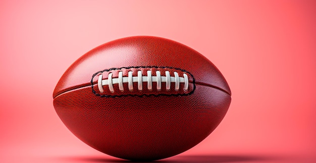 Photo leather american football ball on isolated background ai generated image