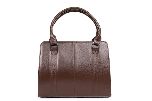 Leather bag for women with handles