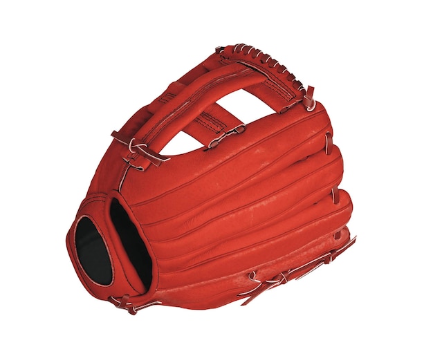 Leather baseball glove isolated