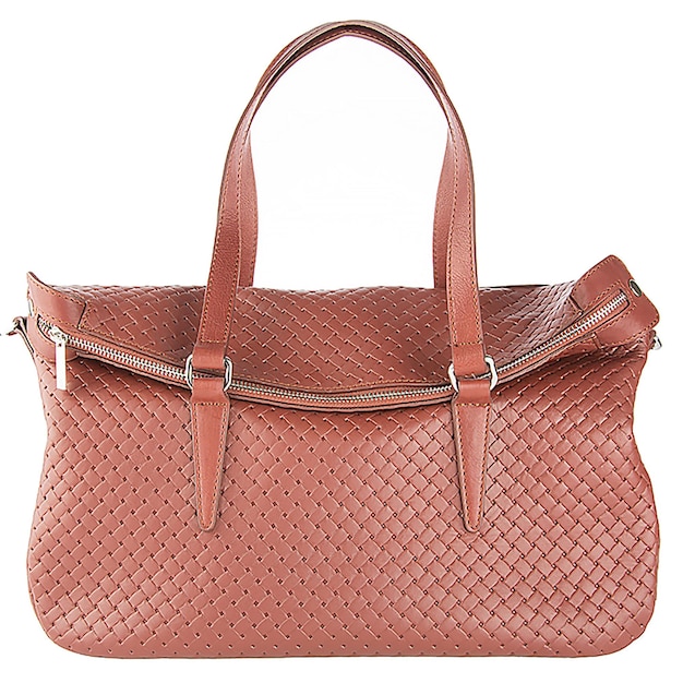 Leather beige women's brand bag.