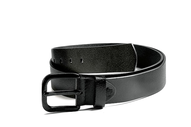 leather black male belt