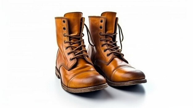 leather boot shoe