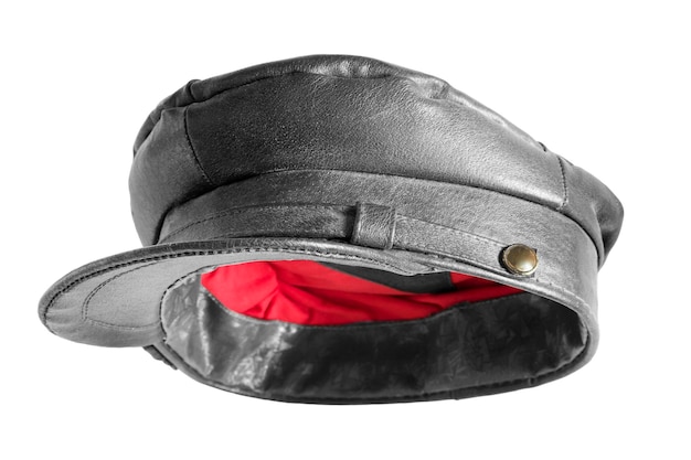 Leather cap isolated