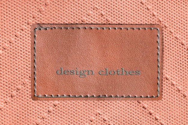 Photo leather clothing label