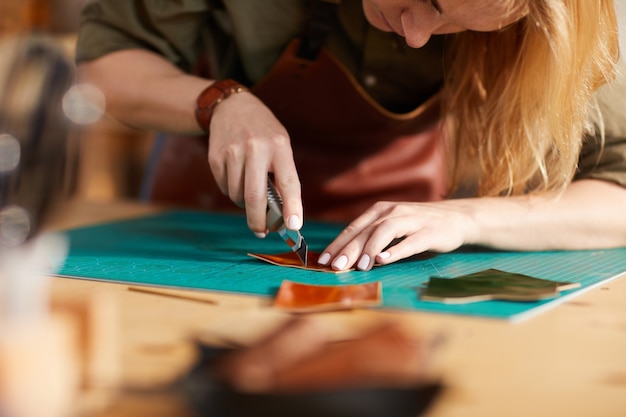 Leather Craftsman Closeup