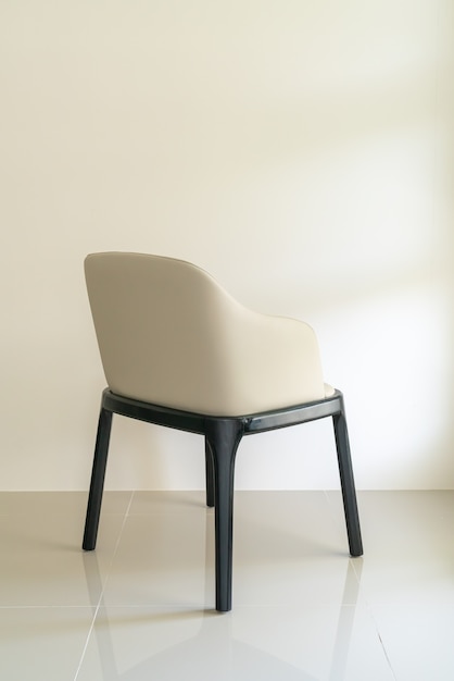 leather dining seat chair with wall