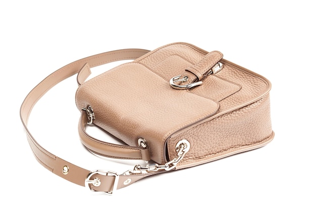 The leather female handbag