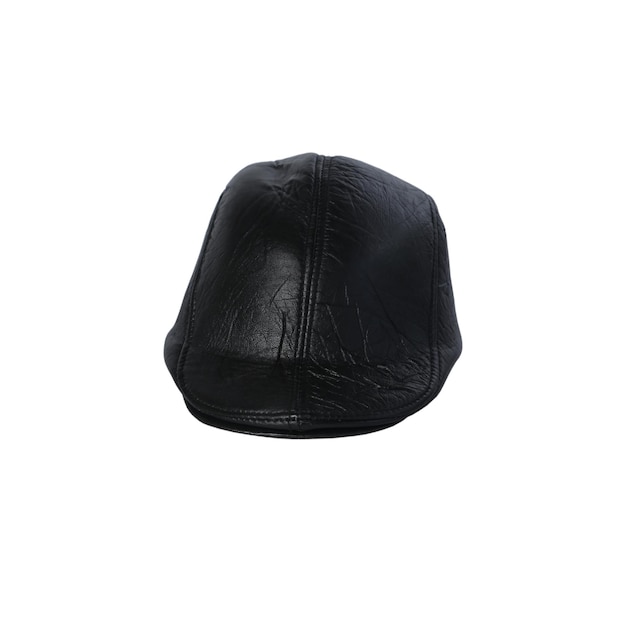 Leather hat closeup isolated on a white background