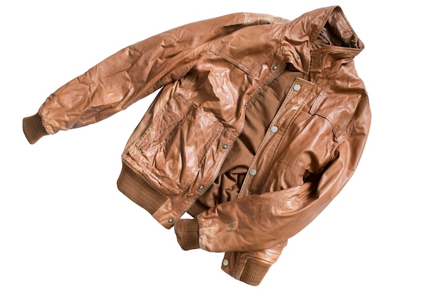 Leather jacket isolated