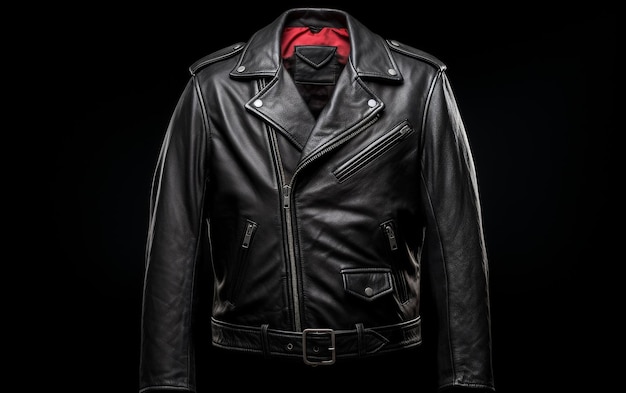 Leather Jacket on White Background