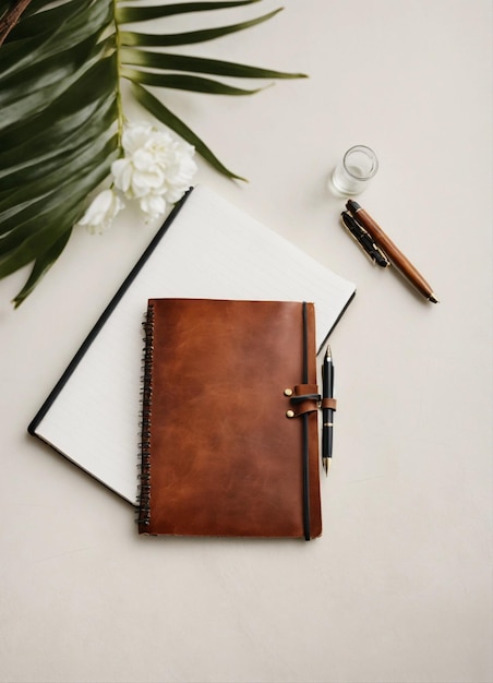 leather notebook template