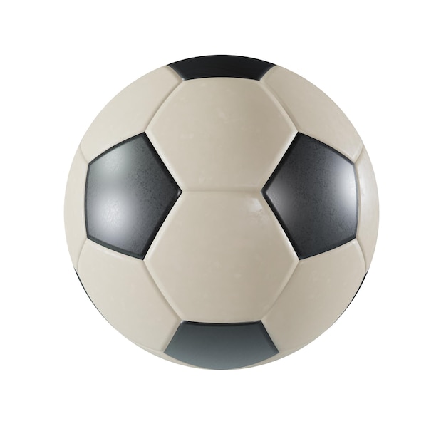Leather soccer ball 3D render