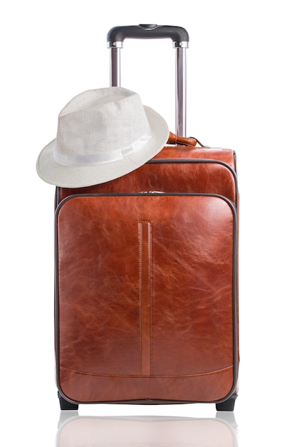 Photo leather suitcase