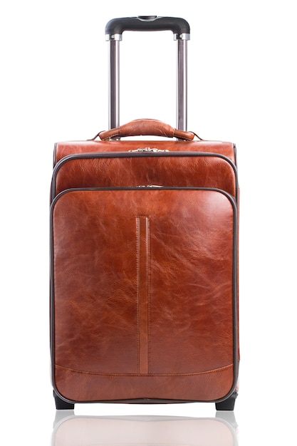 Leather suitcase