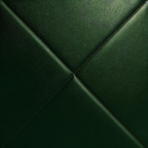 가죽 텍스처 가죽 표면 다채로운 가죽 다이아몬드가 있는 녹색 가죽 좌석의 클로즈업