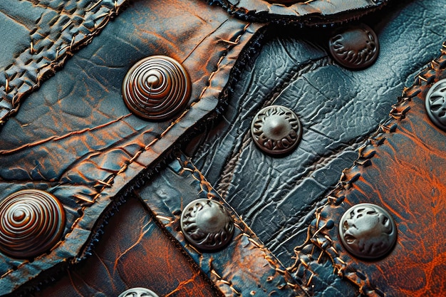 leather texture with cracks and buttons